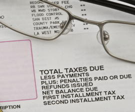 Property Tax Statement with Glasses