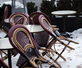Winter Outside Seating