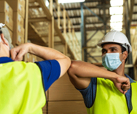 Warehouse Workers with Masks