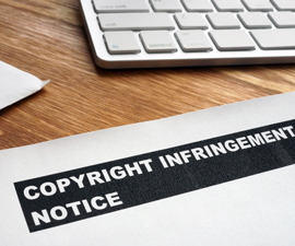 Copyright Infringement Notice on Table