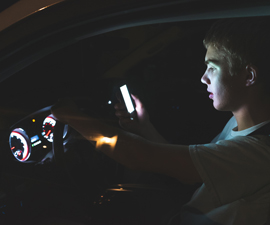Teenager Texting While Driving
