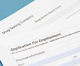 Drug Test Screen Form and Employment Application