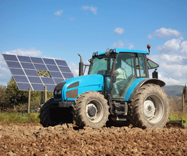 Tractor with Solar Panel